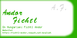 andor fichtl business card
